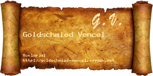 Goldschmied Vencel névjegykártya